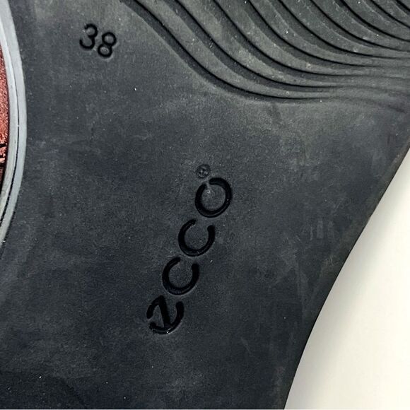 Ecco Brown Leather Ankle Boots with Buckle - Picture 9 of 10